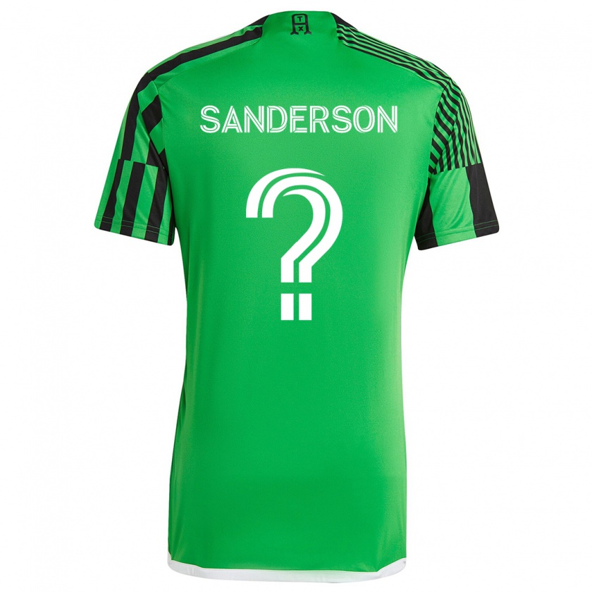 Kandiny Hombre Camiseta Spencer Sanderson #0 Verde Negro 1ª Equipación 2024/25 La Camisa Chile