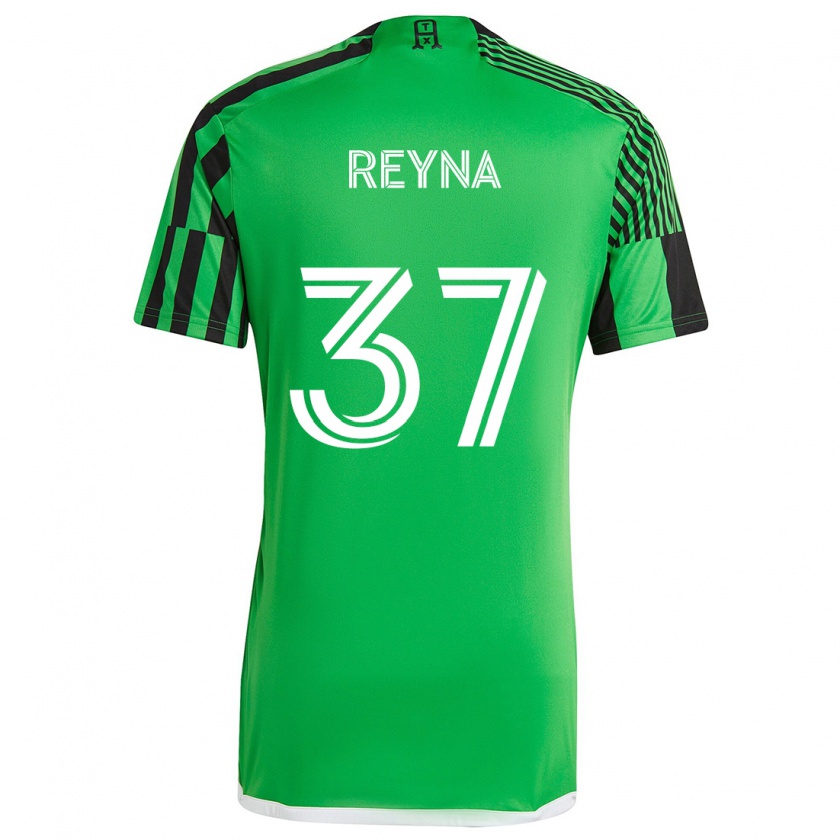 Kandiny Hombre Camiseta Joah Reyna #37 Verde Negro 1ª Equipación 2024/25 La Camisa Chile