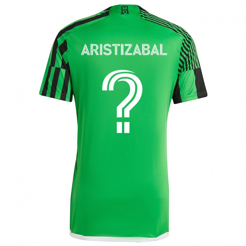 Kandiny Hombre Camiseta Nicolas Aristizabal #0 Verde Negro 1ª Equipación 2024/25 La Camisa Chile