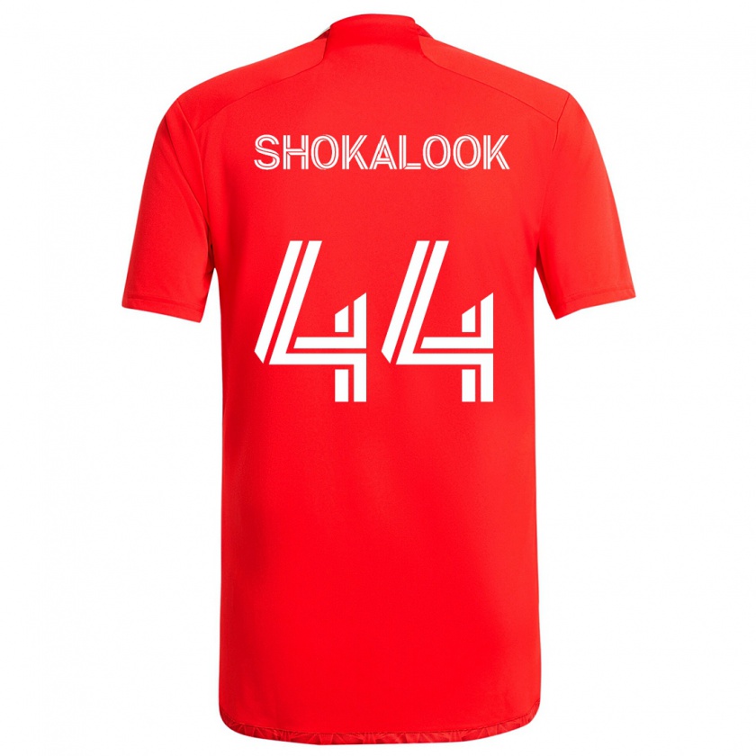 Kandiny Hombre Camiseta Jason Shokalook #44 Rojo Blanco 1ª Equipación 2024/25 La Camisa Chile