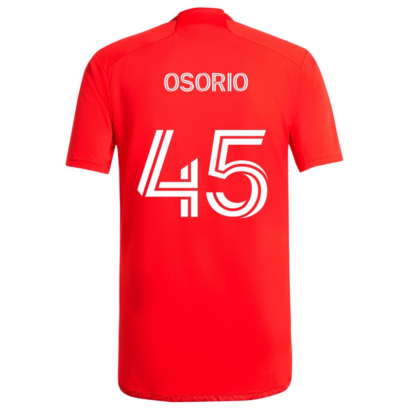 Kandiny Hombre Camiseta Harold Osorio #45 Rojo Blanco 1ª Equipación 2024/25 La Camisa Chile