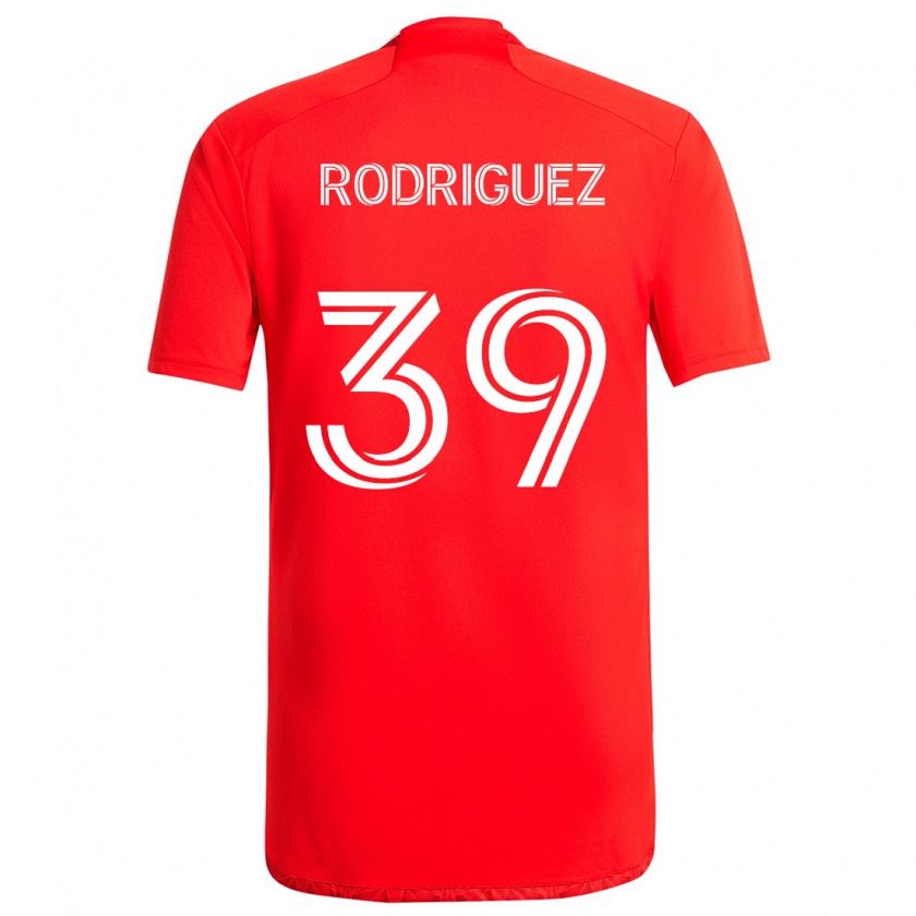 Kandiny Hombre Camiseta Allan Rodriguez #39 Rojo Blanco 1ª Equipación 2024/25 La Camisa Chile