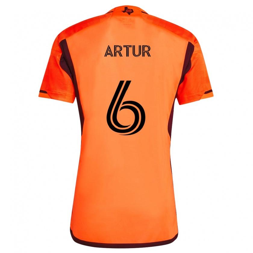 Kandiny Hombre Camiseta Artur #6 Naranja Negro 1ª Equipación 2024/25 La Camisa Chile