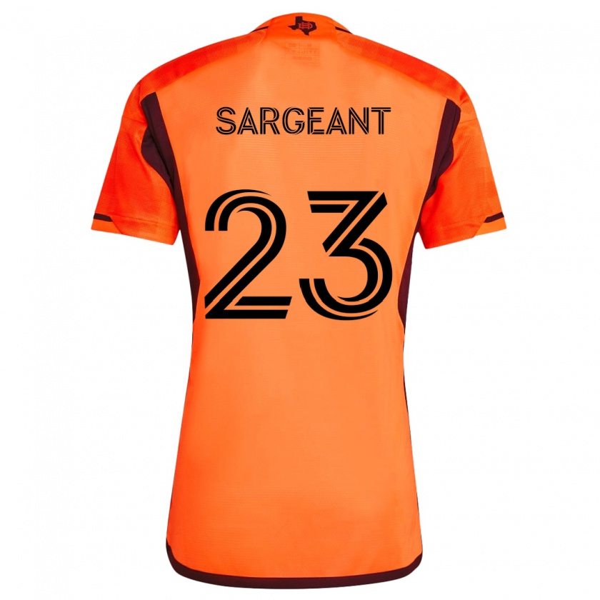 Kandiny Hombre Camiseta Kieran Sargeant #23 Naranja Negro 1ª Equipación 2024/25 La Camisa Chile