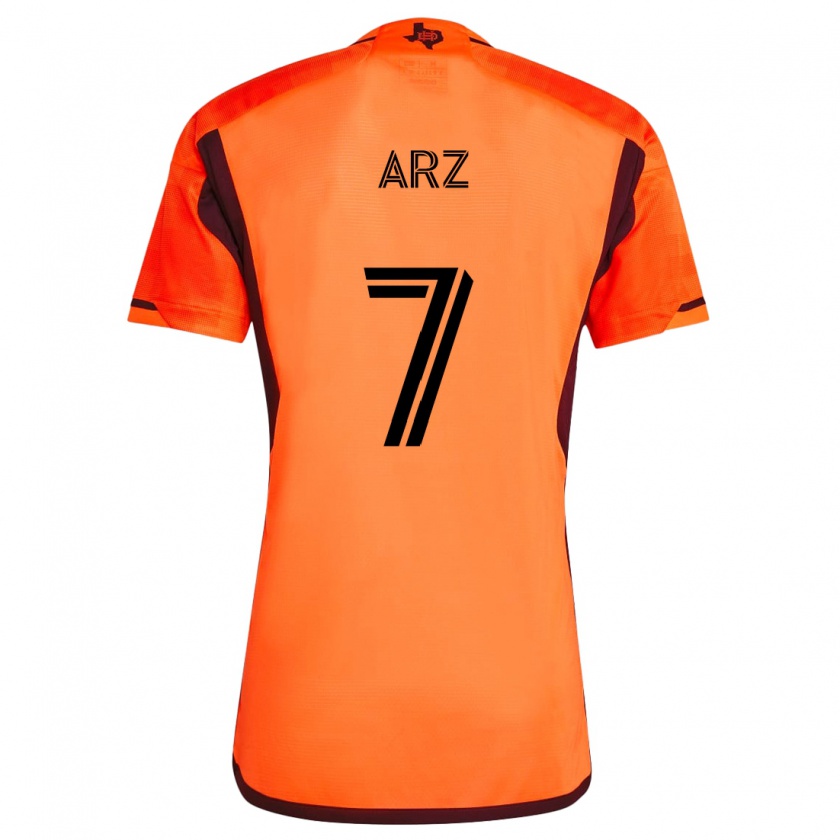 Kandiny Hombre Camiseta Exon Arzú #7 Naranja Negro 1ª Equipación 2024/25 La Camisa Chile