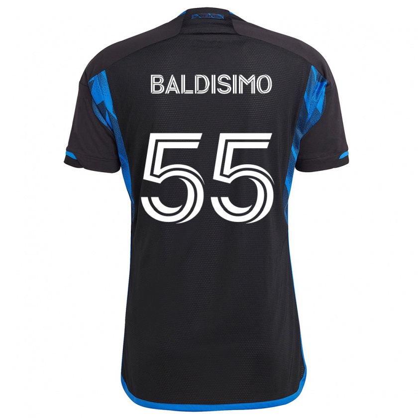 Kandiny Hombre Camiseta Michael Baldisimo #55 Azul Negro 1ª Equipación 2024/25 La Camisa Chile