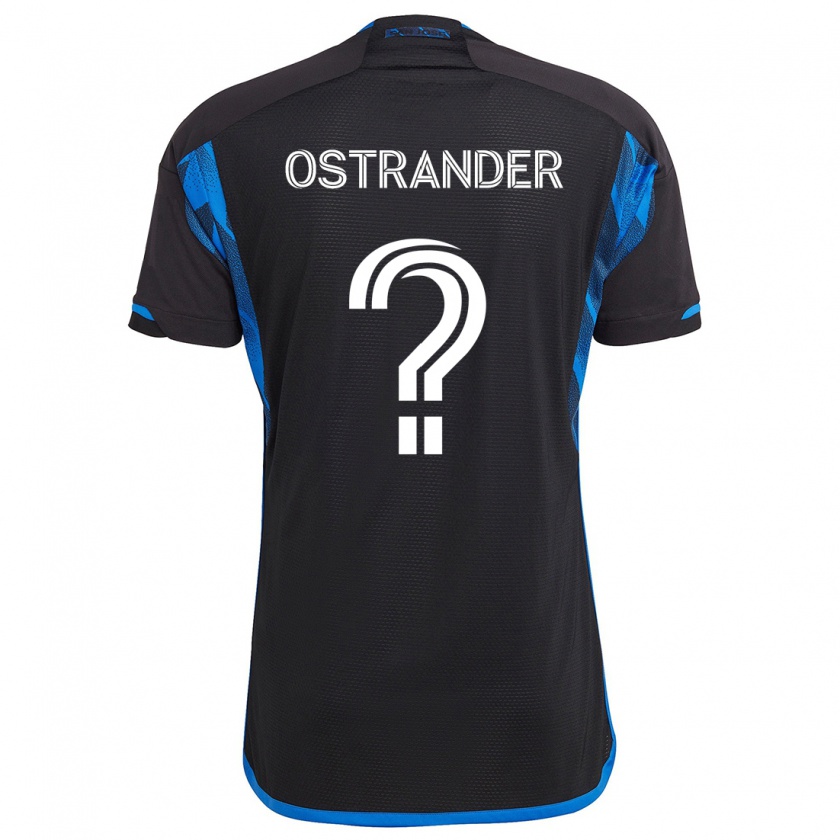 Kandiny Hombre Camiseta William Ostrander #0 Azul Negro 1ª Equipación 2024/25 La Camisa Chile