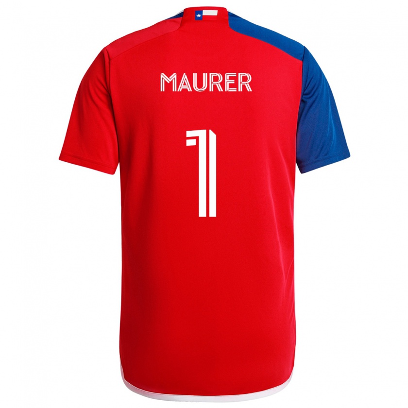 Kandiny Hombre Camiseta Jimmy Maurer #1 Azul Rojo 1ª Equipación 2024/25 La Camisa Chile