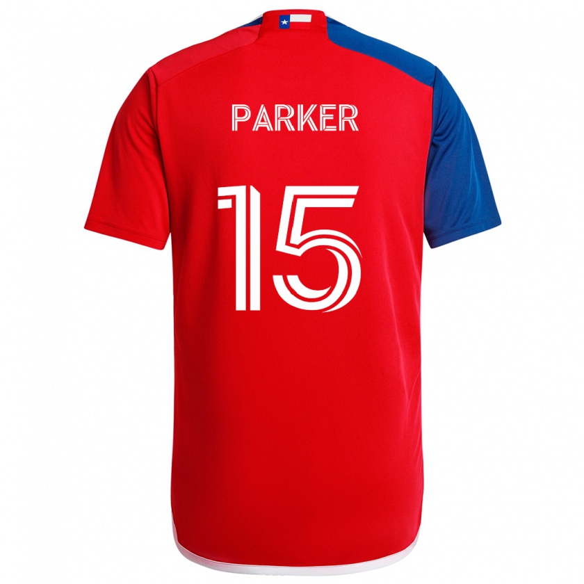 Kandiny Hombre Camiseta Isaiah Parker #15 Azul Rojo 1ª Equipación 2024/25 La Camisa Chile