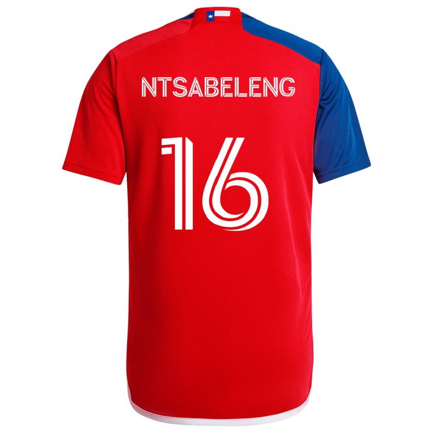 Kandiny Hombre Camiseta Tsiki Ntsabeleng #16 Azul Rojo 1ª Equipación 2024/25 La Camisa Chile