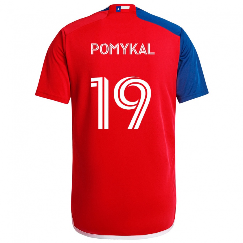 Kandiny Hombre Camiseta Paxton Pomykal #19 Azul Rojo 1ª Equipación 2024/25 La Camisa Chile