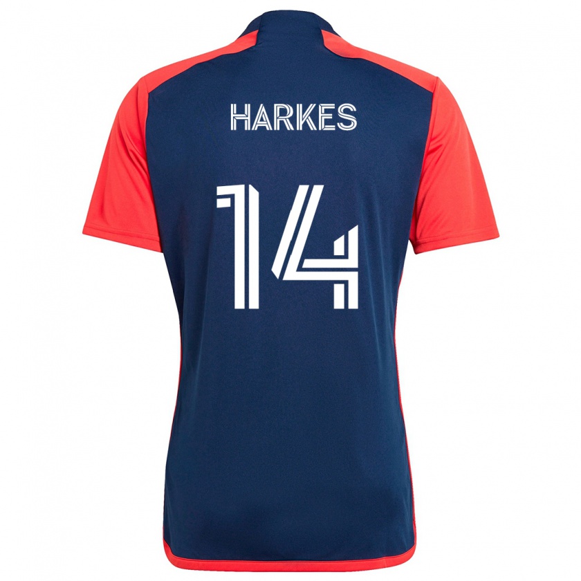 Kandiny Hombre Camiseta Ian Harkes #14 Azul Rojo 1ª Equipación 2024/25 La Camisa Chile