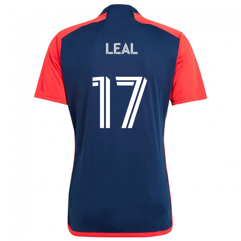 Kandiny Hombre Camiseta Patrick Leal #17 Azul Rojo 1ª Equipación 2024/25 La Camisa Chile