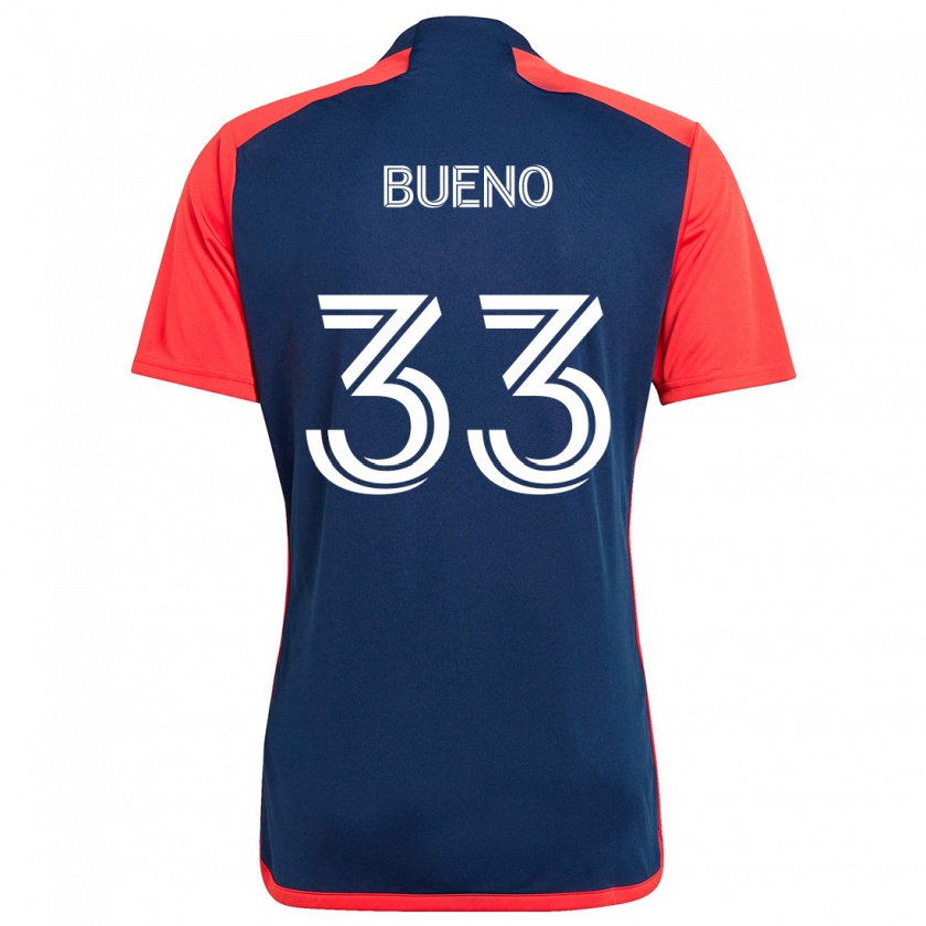 Kandiny Hombre Camiseta Brandonn Bueno #33 Azul Rojo 1ª Equipación 2024/25 La Camisa Chile