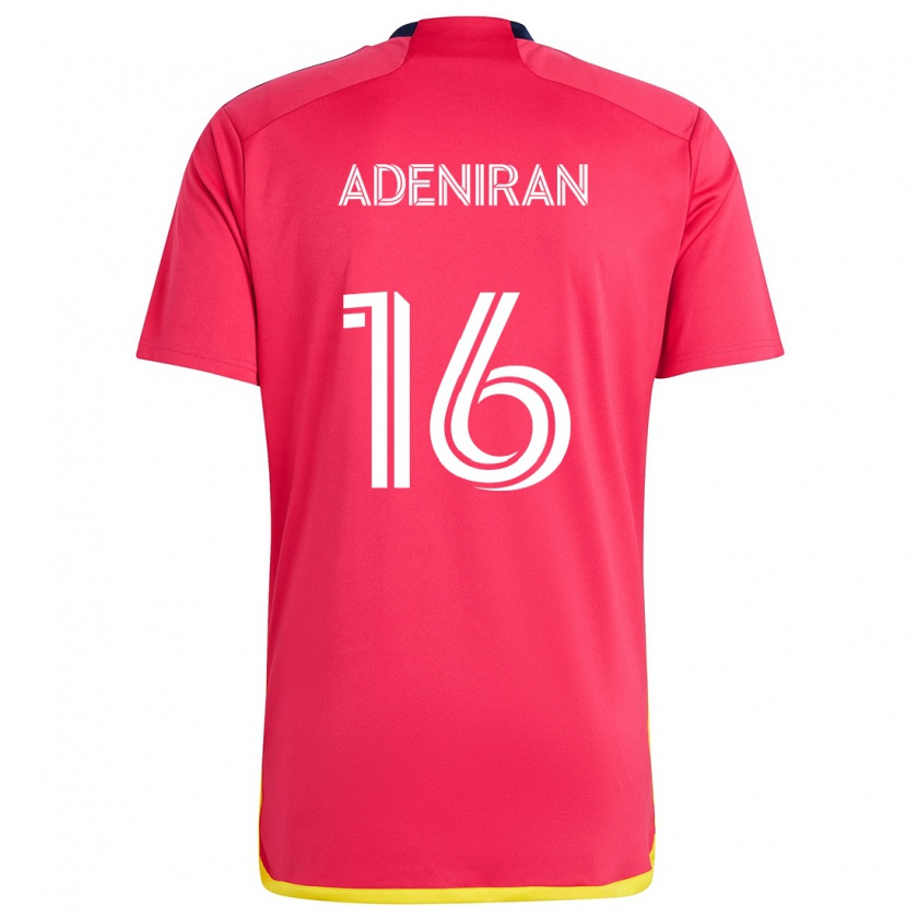 Kandiny Hombre Camiseta Samuel Adeniran #16 Rojo Azul 1ª Equipación 2024/25 La Camisa Chile