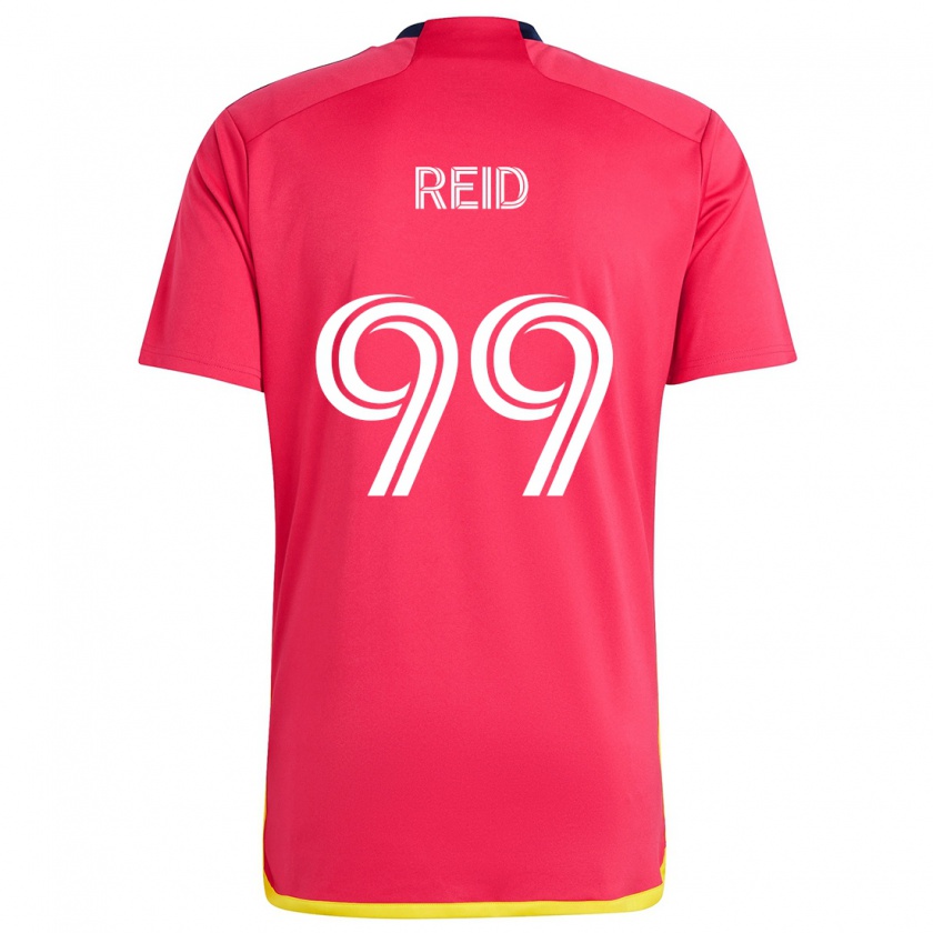 Kandiny Hombre Camiseta Jayden Reid #99 Rojo Azul 1ª Equipación 2024/25 La Camisa Chile