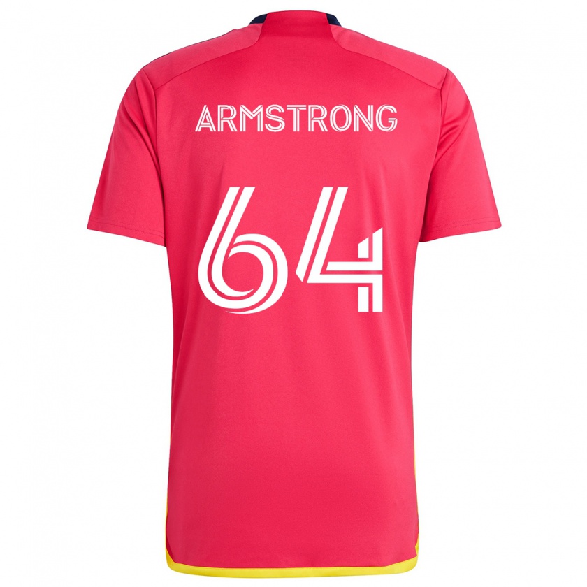 Kandiny Hombre Camiseta Dida Armstrong #64 Rojo Azul 1ª Equipación 2024/25 La Camisa Chile