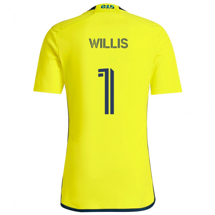 Kandiny Hombre Camiseta Joe Willis #1 Amarillo Azul 1ª Equipación 2024/25 La Camisa Chile