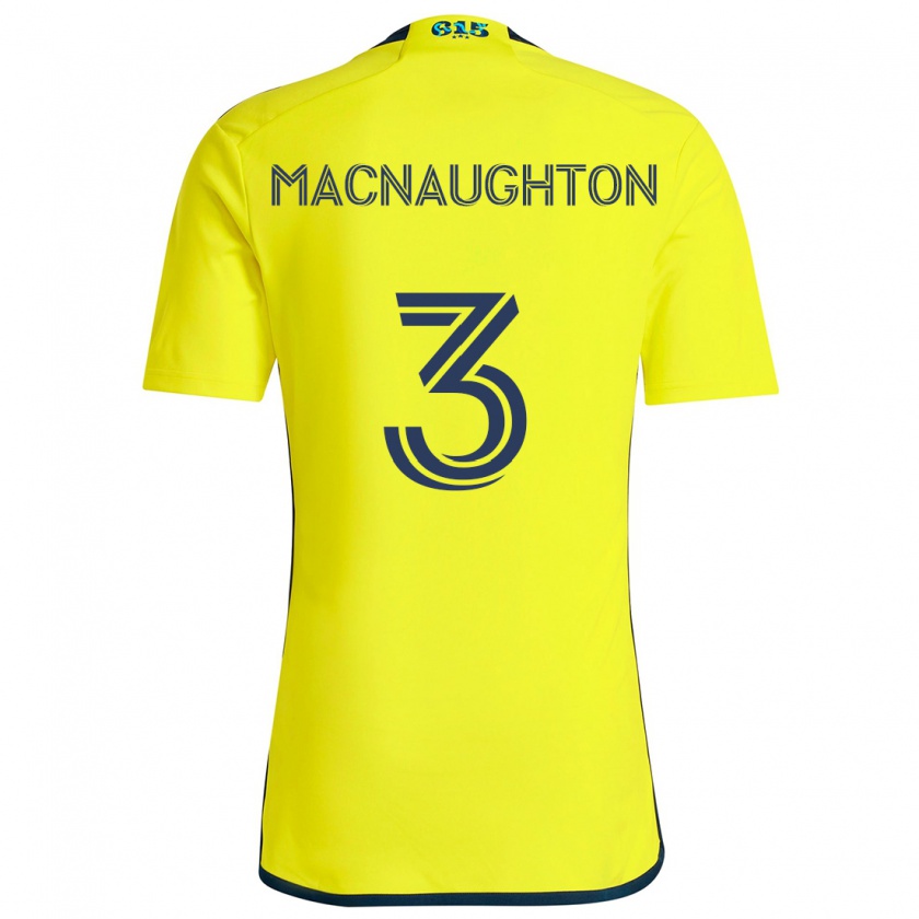 Kandiny Hombre Camiseta Lukas Macnaughton #3 Amarillo Azul 1ª Equipación 2024/25 La Camisa Chile