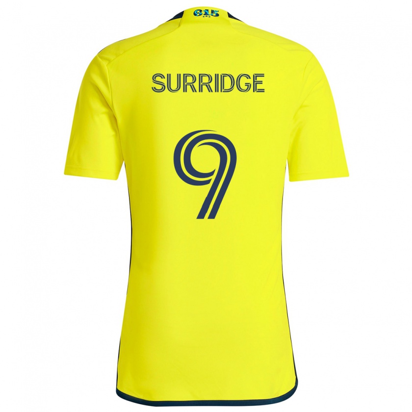 Kandiny Hombre Camiseta Sam Surridge #9 Amarillo Azul 1ª Equipación 2024/25 La Camisa Chile