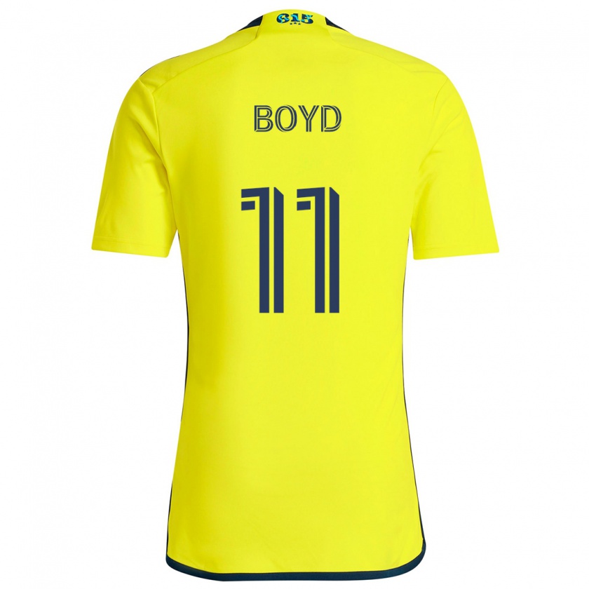 Kandiny Hombre Camiseta Tyler Boyd #11 Amarillo Azul 1ª Equipación 2024/25 La Camisa Chile