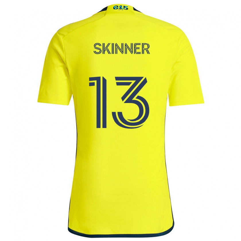 Kandiny Hombre Camiseta Joey Skinner #13 Amarillo Azul 1ª Equipación 2024/25 La Camisa Chile