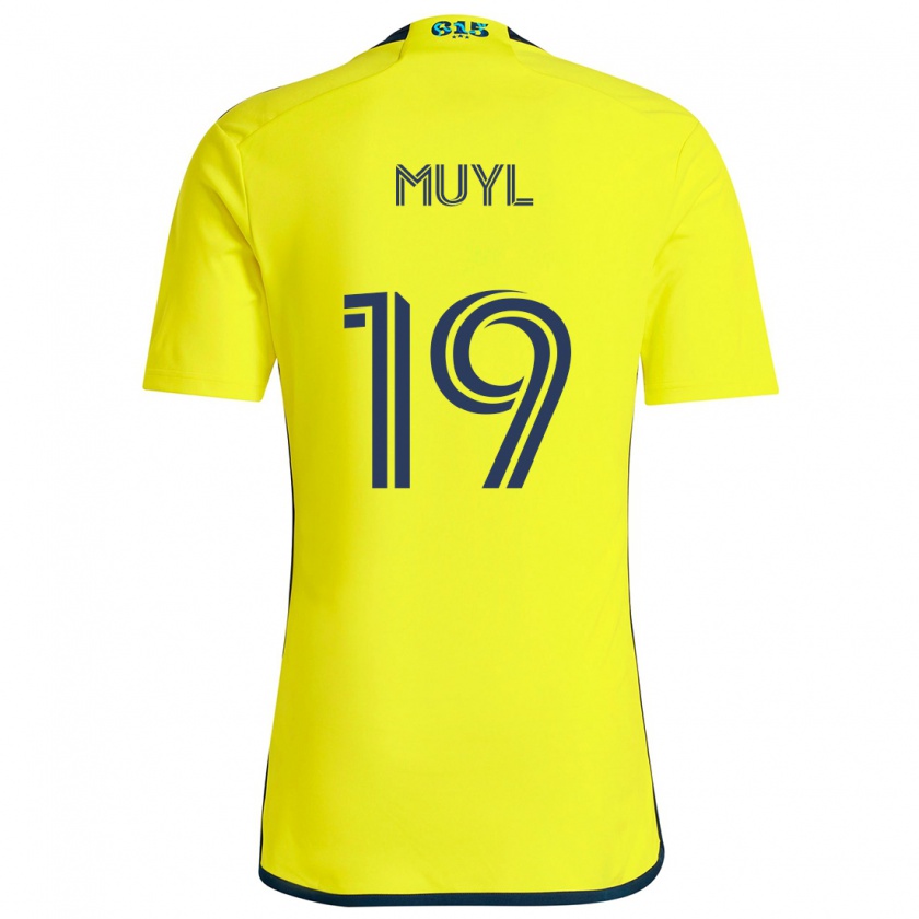 Kandiny Hombre Camiseta Alex Muyl #19 Amarillo Azul 1ª Equipación 2024/25 La Camisa Chile