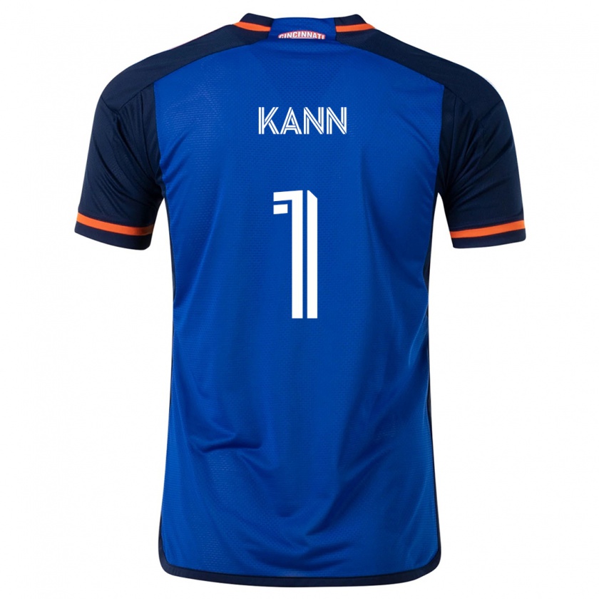 Kandiny Hombre Camiseta Alec Kann #1 Azul Blanco 1ª Equipación 2024/25 La Camisa Chile