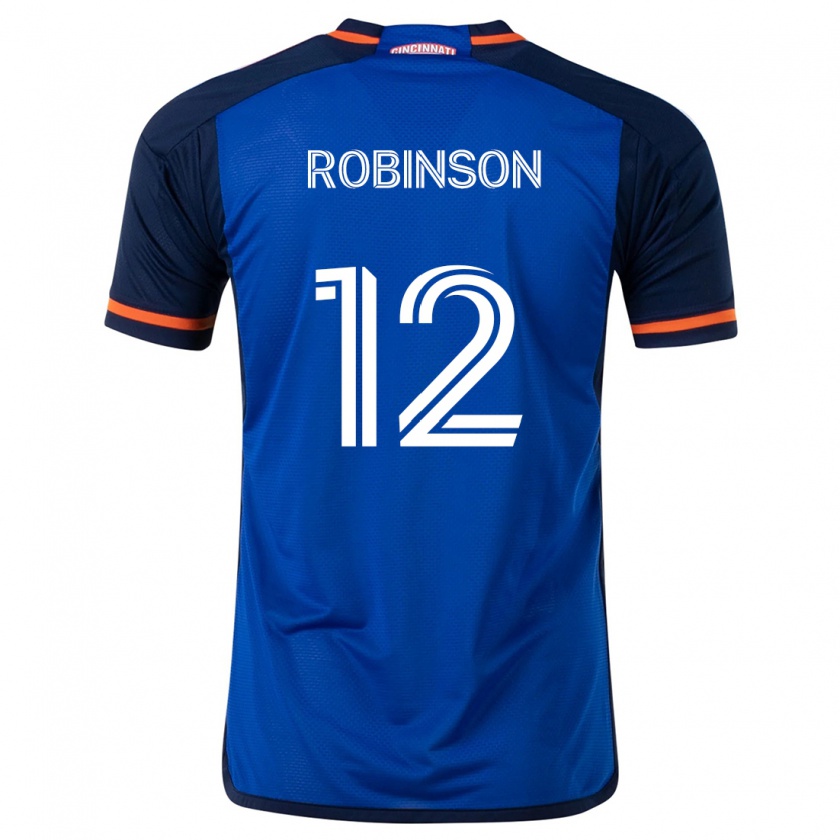 Kandiny Hombre Camiseta Miles Robinson #12 Azul Blanco 1ª Equipación 2024/25 La Camisa Chile