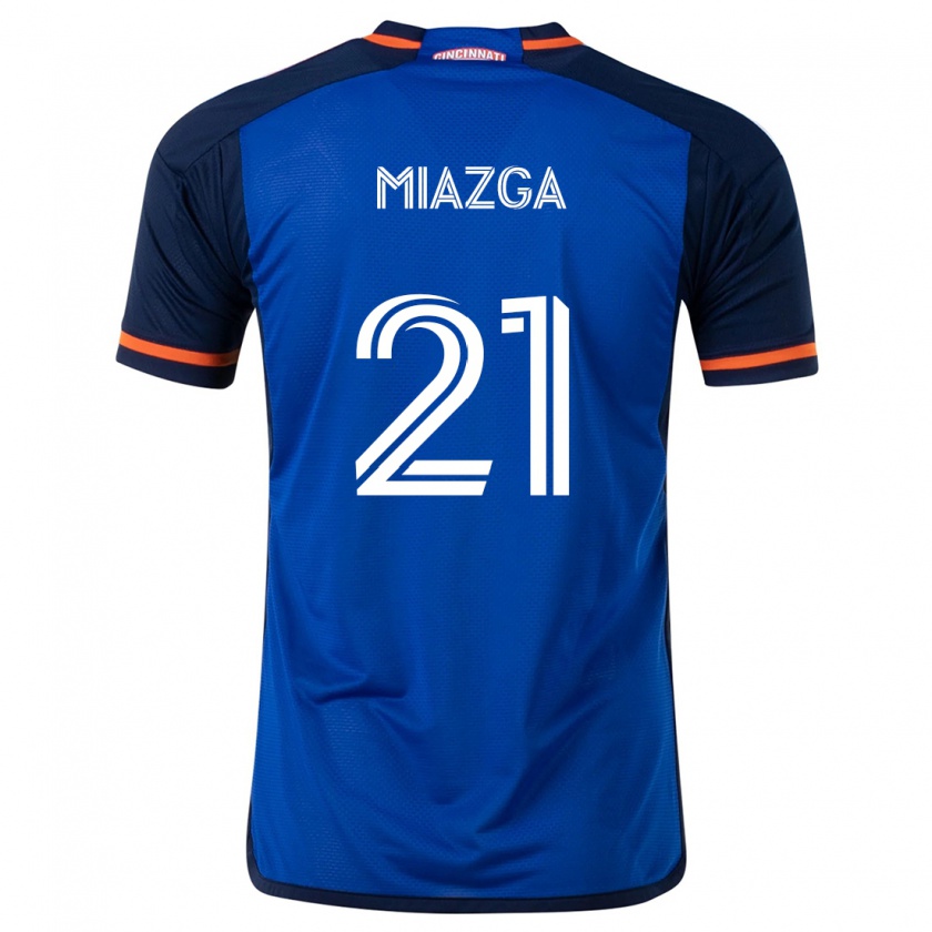 Kandiny Hombre Camiseta Matt Miazga #21 Azul Blanco 1ª Equipación 2024/25 La Camisa Chile