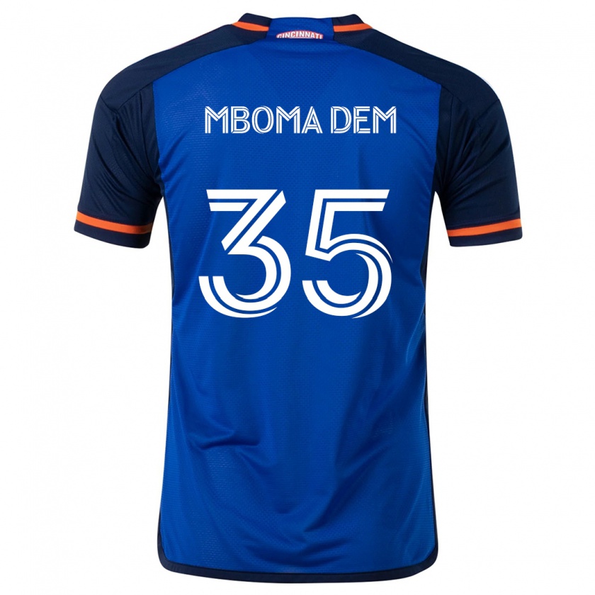 Kandiny Hombre Camiseta Kenji Mboma Dem #35 Azul Blanco 1ª Equipación 2024/25 La Camisa Chile