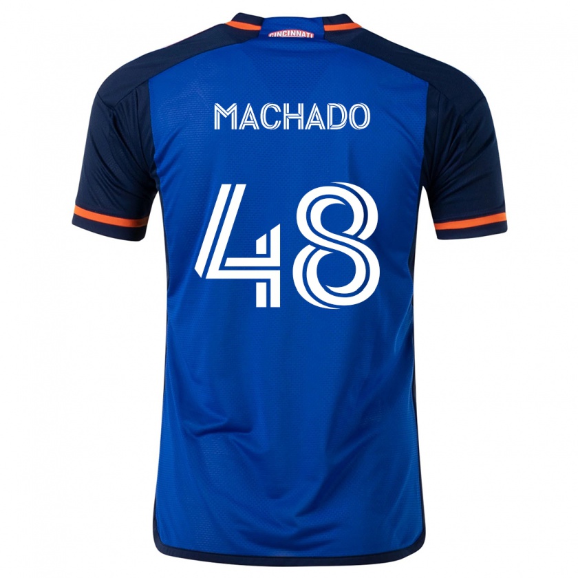 Kandiny Hombre Camiseta Juan Machado #48 Azul Blanco 1ª Equipación 2024/25 La Camisa Chile