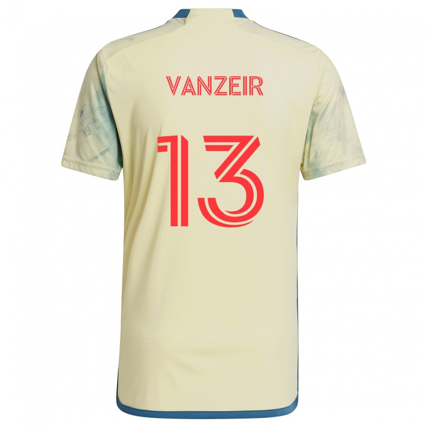 Kandiny Hombre Camiseta Dante Vanzeir #13 Amarillo Rojo Azul 1ª Equipación 2024/25 La Camisa Chile