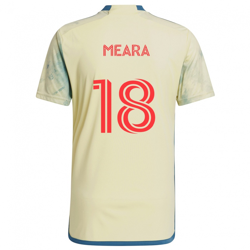 Kandiny Hombre Camiseta Ryan Meara #18 Amarillo Rojo Azul 1ª Equipación 2024/25 La Camisa Chile