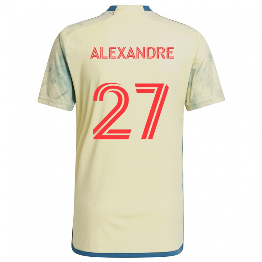 Kandiny Hombre Camiseta Davi Alexandre #27 Amarillo Rojo Azul 1ª Equipación 2024/25 La Camisa Chile