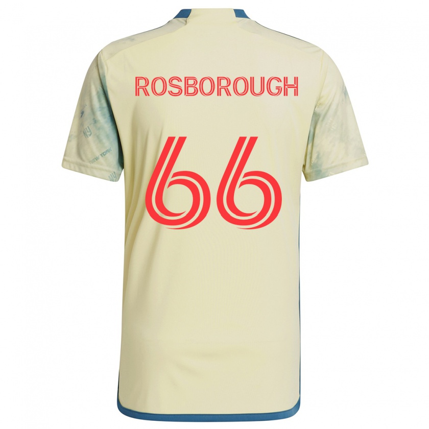 Kandiny Hombre Camiseta Tanner Rosborough #66 Amarillo Rojo Azul 1ª Equipación 2024/25 La Camisa Chile