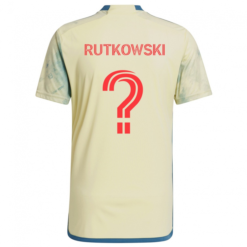 Kandiny Hombre Camiseta Alan Rutkowski #0 Amarillo Rojo Azul 1ª Equipación 2024/25 La Camisa Chile