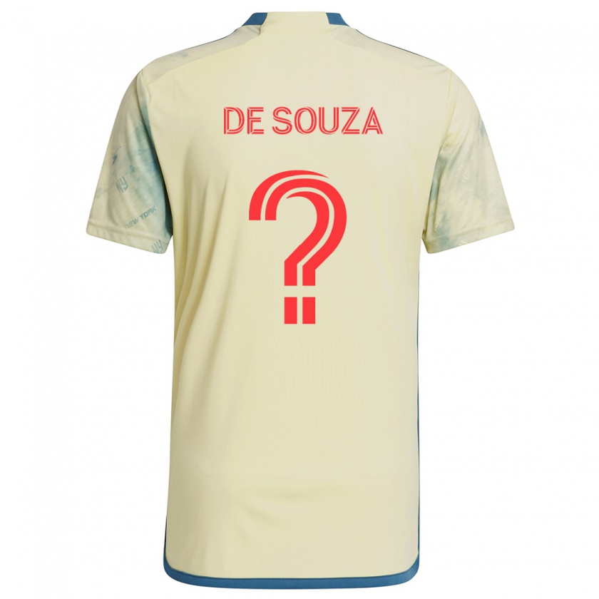 Kandiny Hombre Camiseta Gil De Souza #0 Amarillo Rojo Azul 1ª Equipación 2024/25 La Camisa Chile