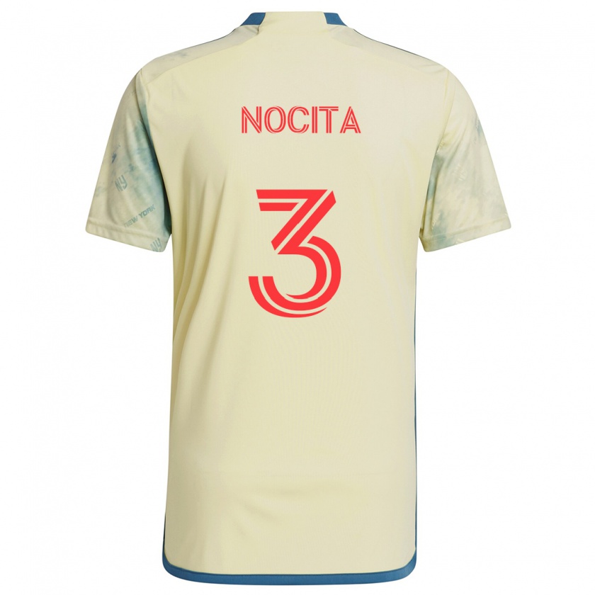 Kandiny Hombre Camiseta Matthew Nocita #3 Amarillo Rojo Azul 1ª Equipación 2024/25 La Camisa Chile