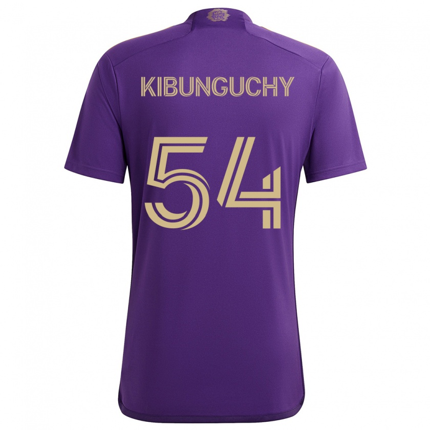 Kandiny Hombre Camiseta Nabi Kibunguchy #54 Púrpura Amarillo 1ª Equipación 2024/25 La Camisa Chile