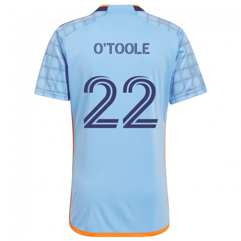 Kandiny Hombre Camiseta Kevin O'toole #22 Azul Naranja 1ª Equipación 2024/25 La Camisa Chile