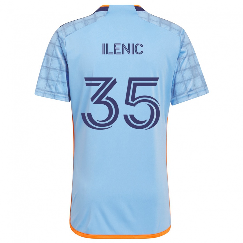 Kandiny Hombre Camiseta Mitja Ilenic #35 Azul Naranja 1ª Equipación 2024/25 La Camisa Chile