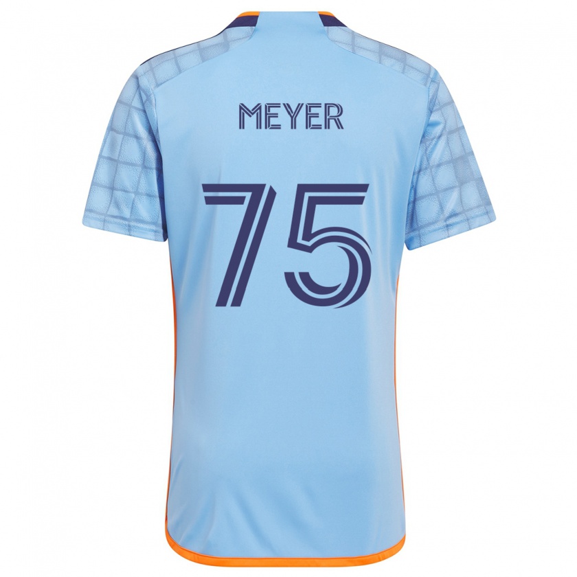 Kandiny Hombre Camiseta Will Meyer #75 Azul Naranja 1ª Equipación 2024/25 La Camisa Chile