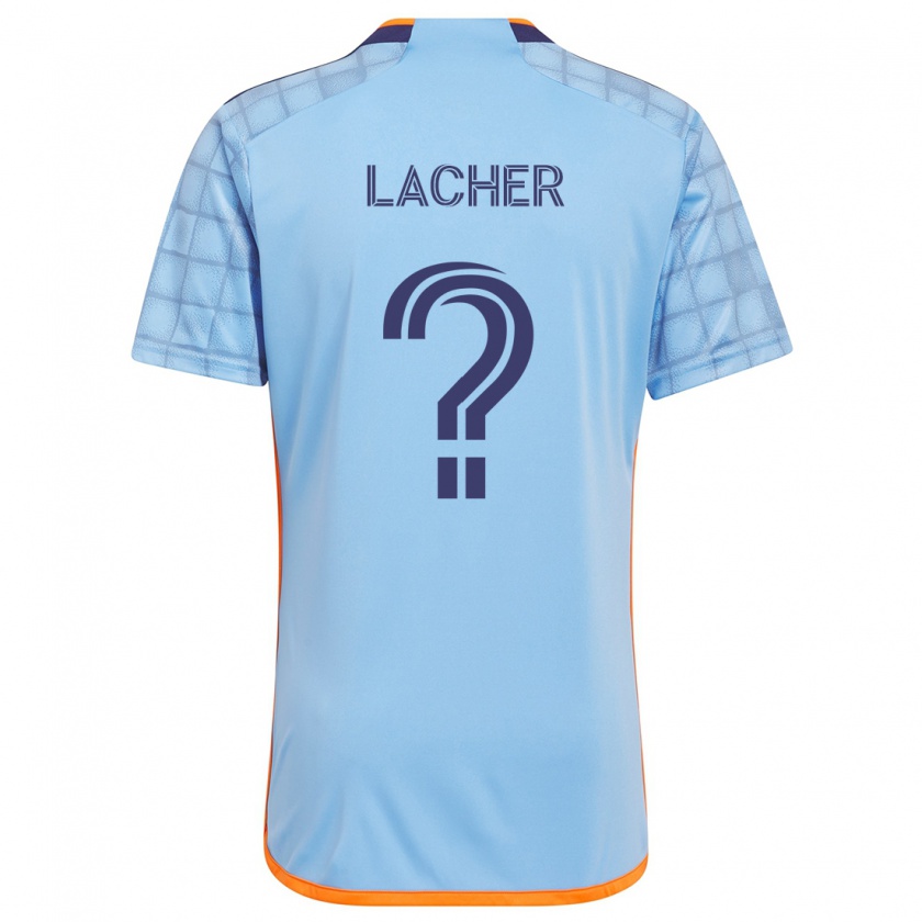 Kandiny Hombre Camiseta Julien Lacher #0 Azul Naranja 1ª Equipación 2024/25 La Camisa Chile