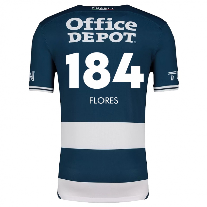 Kandiny Hombre Camiseta Jason Flores #184 Azul Blanco 1ª Equipación 2024/25 La Camisa Chile