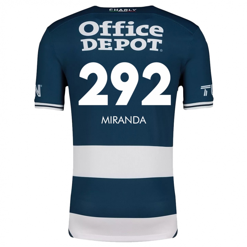 Kandiny Hombre Camiseta Herbey Miranda #292 Azul Blanco 1ª Equipación 2024/25 La Camisa Chile