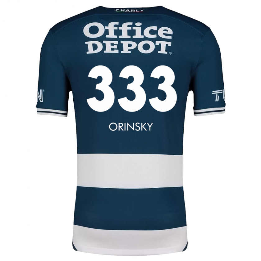 Kandiny Hombre Camiseta Edson Orinsky #333 Azul Blanco 1ª Equipación 2024/25 La Camisa Chile