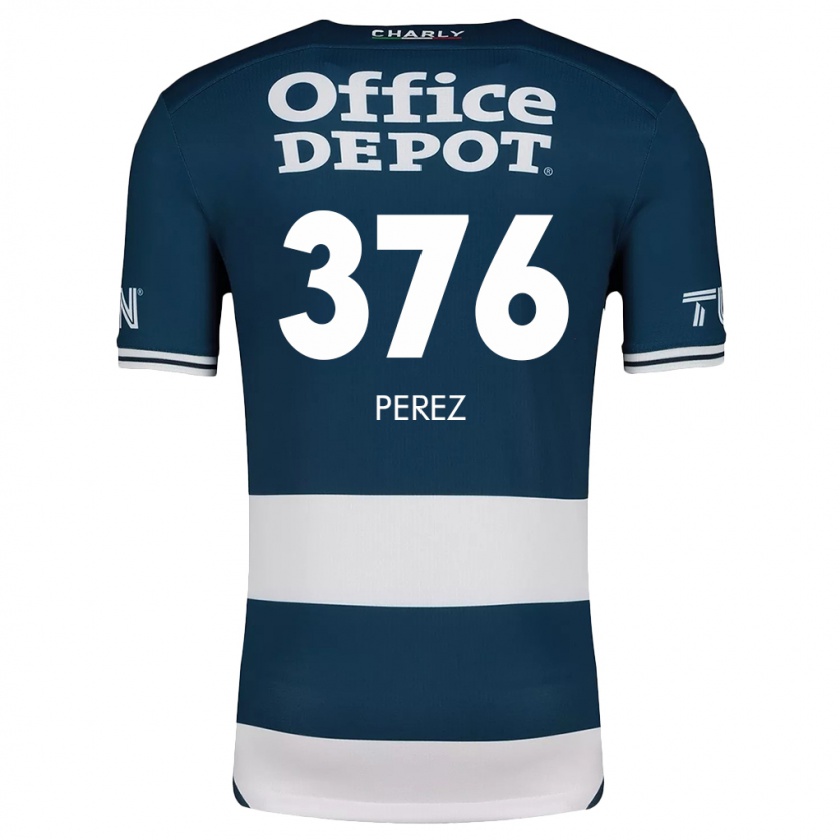 Kandiny Hombre Camiseta Abraham Pérez #376 Azul Blanco 1ª Equipación 2024/25 La Camisa Chile