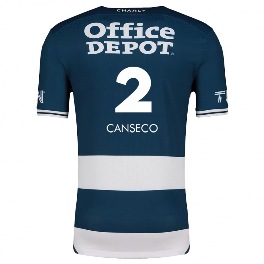 Kandiny Hombre Camiseta Fernanda Canseco #2 Azul Blanco 1ª Equipación 2024/25 La Camisa Chile