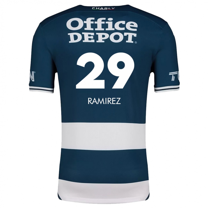 Kandiny Hombre Camiseta Elliana Ramirez #29 Azul Blanco 1ª Equipación 2024/25 La Camisa Chile